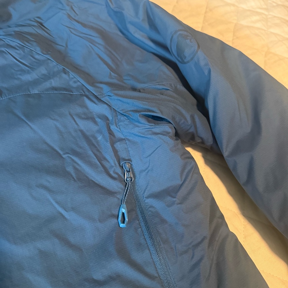 Mammut Blue Lightweight Performance Insulated Hooded Jacket - Picture 3 of 7